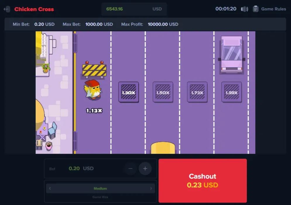 Chicken Cross Game